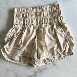 Free People Movement The Way Home‎ Beige Running Athletic Shorts